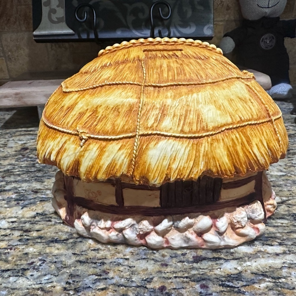 Vintage Boy and Girl House Piggy Bank - Picture 2 of 2